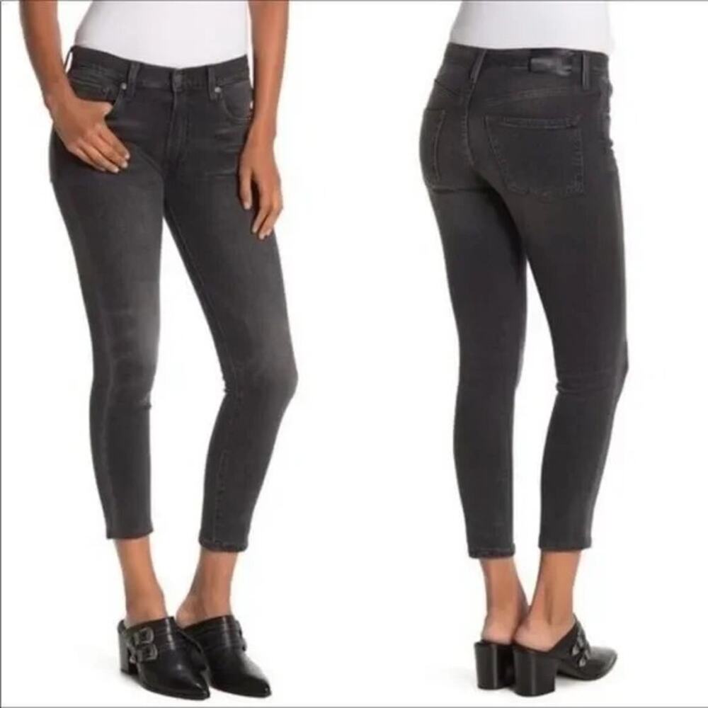 Frye | NWT Stonewashed Black Denim Mid Rise Sienna Cropped Skinny Jeans